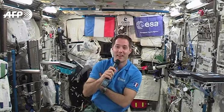 Revivez le 1er live AFP en direct de l’espace avec Thomas Pesquet