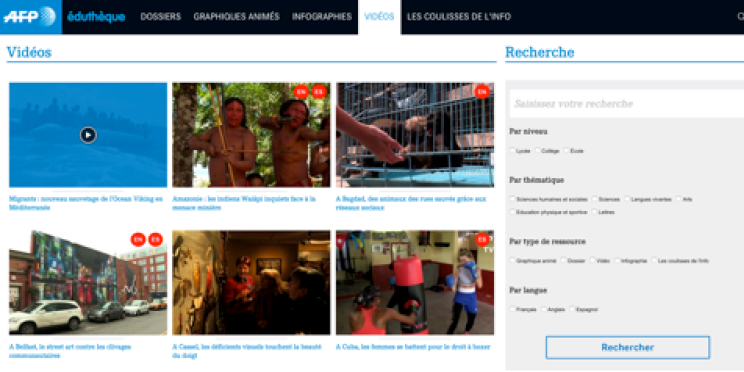 Un nouveau site AFP pour le portail Eduthèque